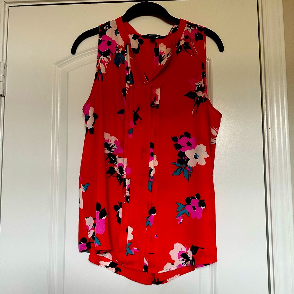 Red Floral Top